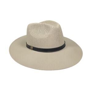 WIDE-BRIM STRAW HAT – HECHO EN MÉXICO – VENTILATED CROWN – BLACK BAND W/ EMBLEM